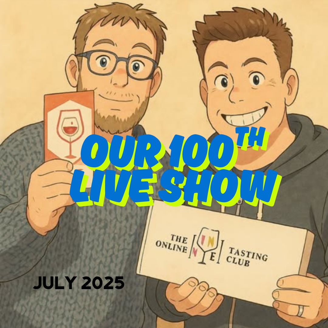 100th Show Tasting Pack - LIVE July 2025 then ON DEMAND Tasting pack The Online Wine Tasting Club