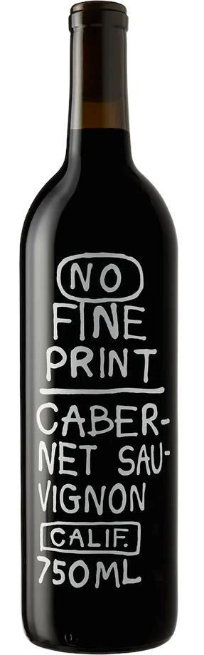 No Fine Print, Cabernet Sauvignon Wine Bottle Liberty Wines 