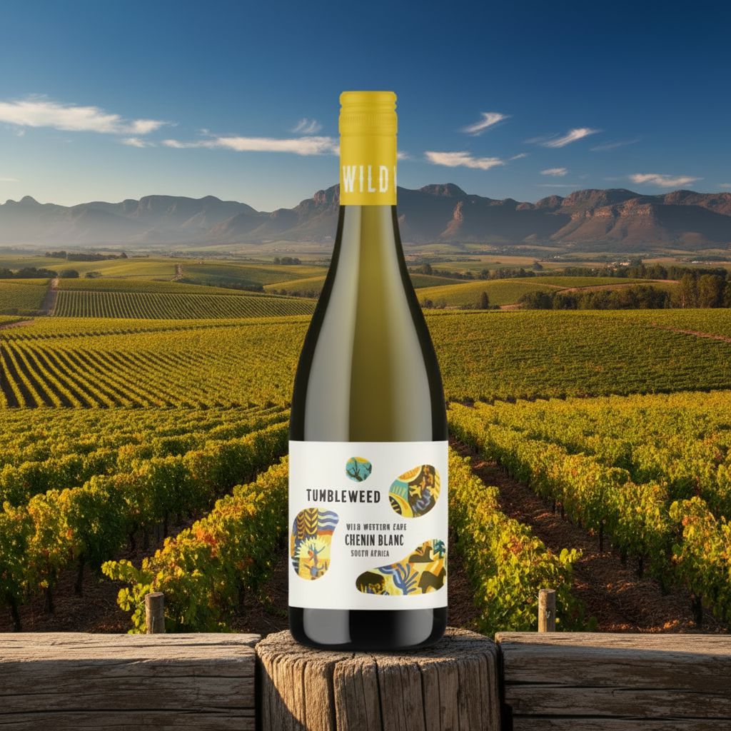 Bruce Jack, 'Tumbleweed Wild,' Chenin Blanc Wine Bottle Hallgarten Wines 