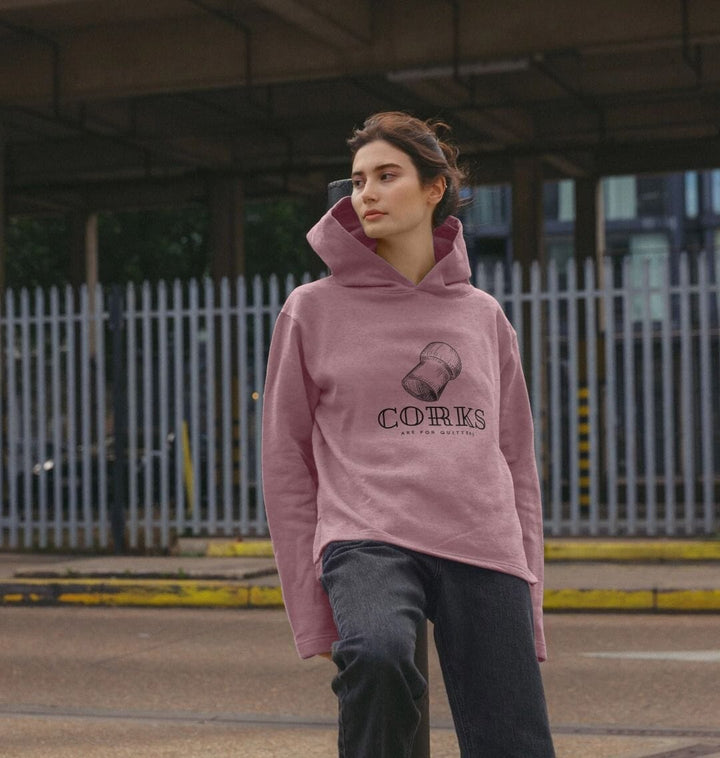 Corks are for Quitters Hoodie Recycled Hoody Online Wine Tasting Club 