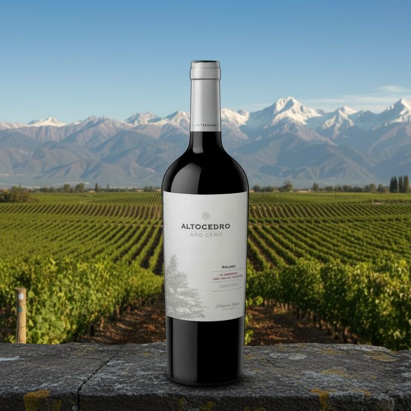 Karim Mussi, Altocedro Malbec Wine Bottle Condor Wines 