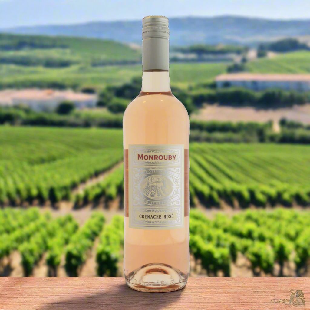Monrouby, Grenache Rosé IGP Côtes de Thau Wine Bottle Liberty 