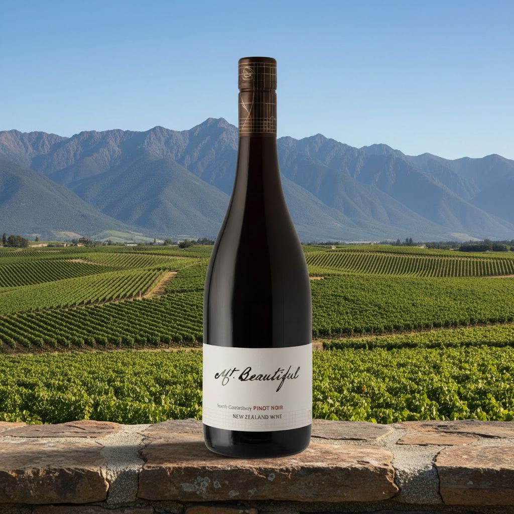 Mt. Beautiful Estate, Pinot Noir Wine Bottle Condor Wines 