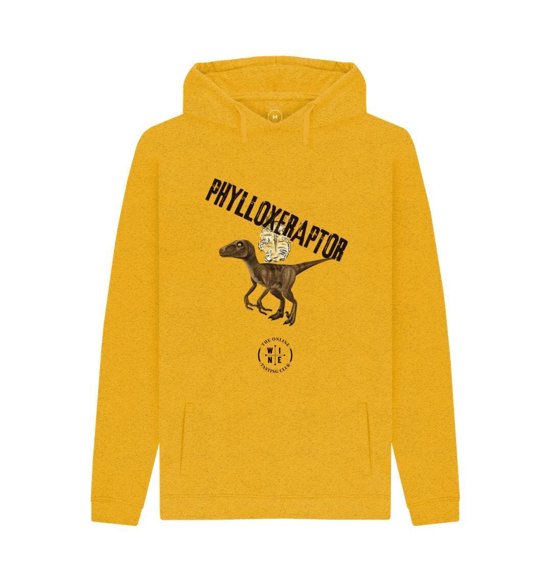 Phylloxeraptor Hoodie Recycled Hoody Online Wine Tasting Club Sunflower Yellow S 