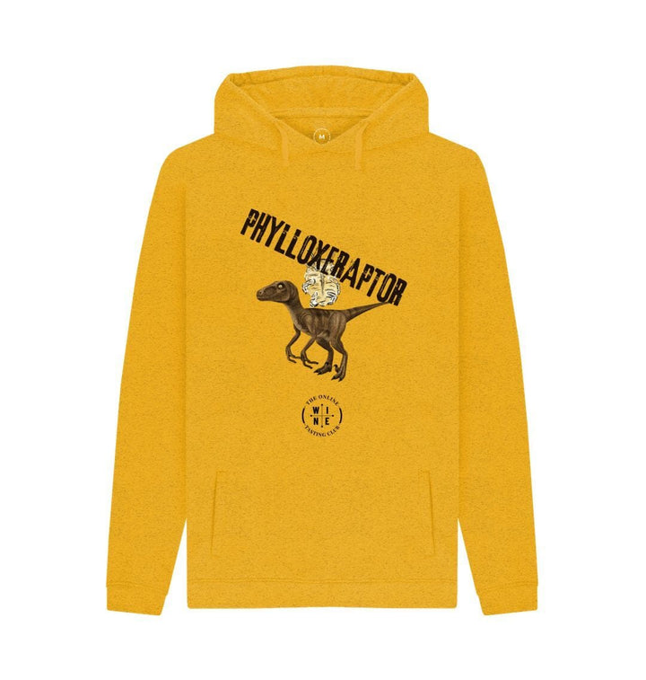 Phylloxeraptor Hoodie Recycled Hoody Online Wine Tasting Club Sunflower Yellow S 