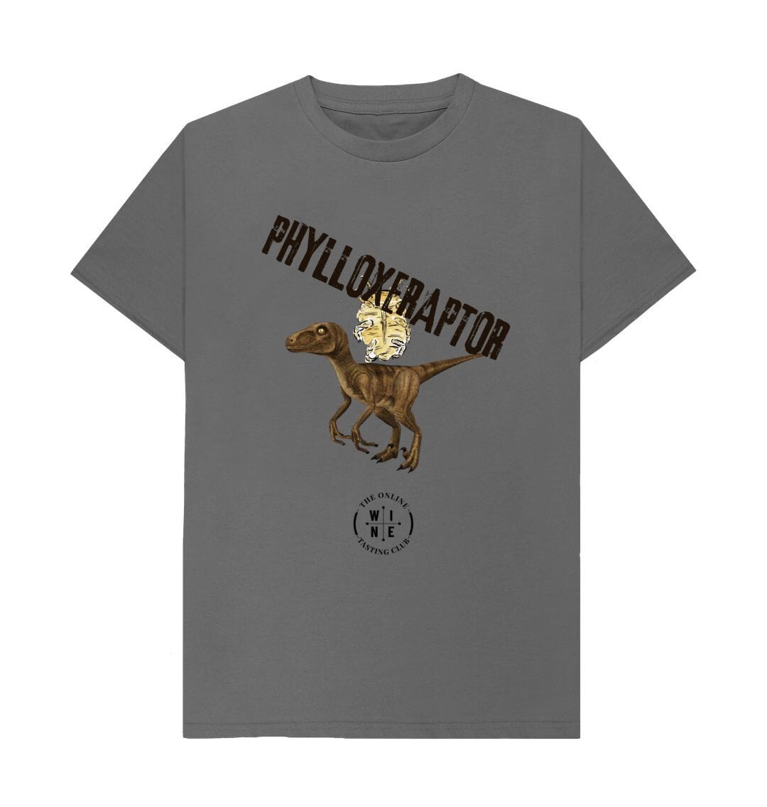 Phylloxeraptor T-Shirt Printed T-shirt Online Wine Tasting Club Slate Grey XS 