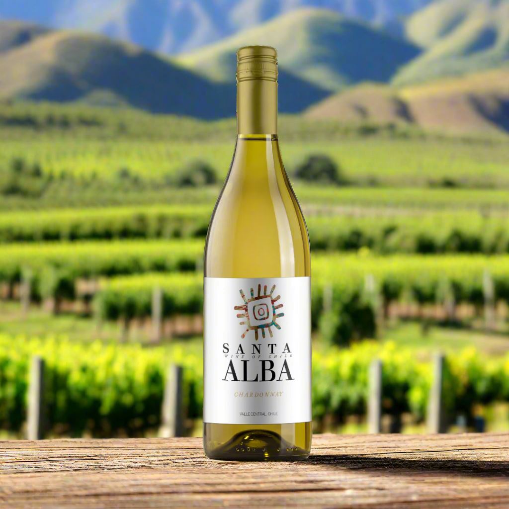 Santa Alba, Chardonnay Wine Bottle Condor Wines 