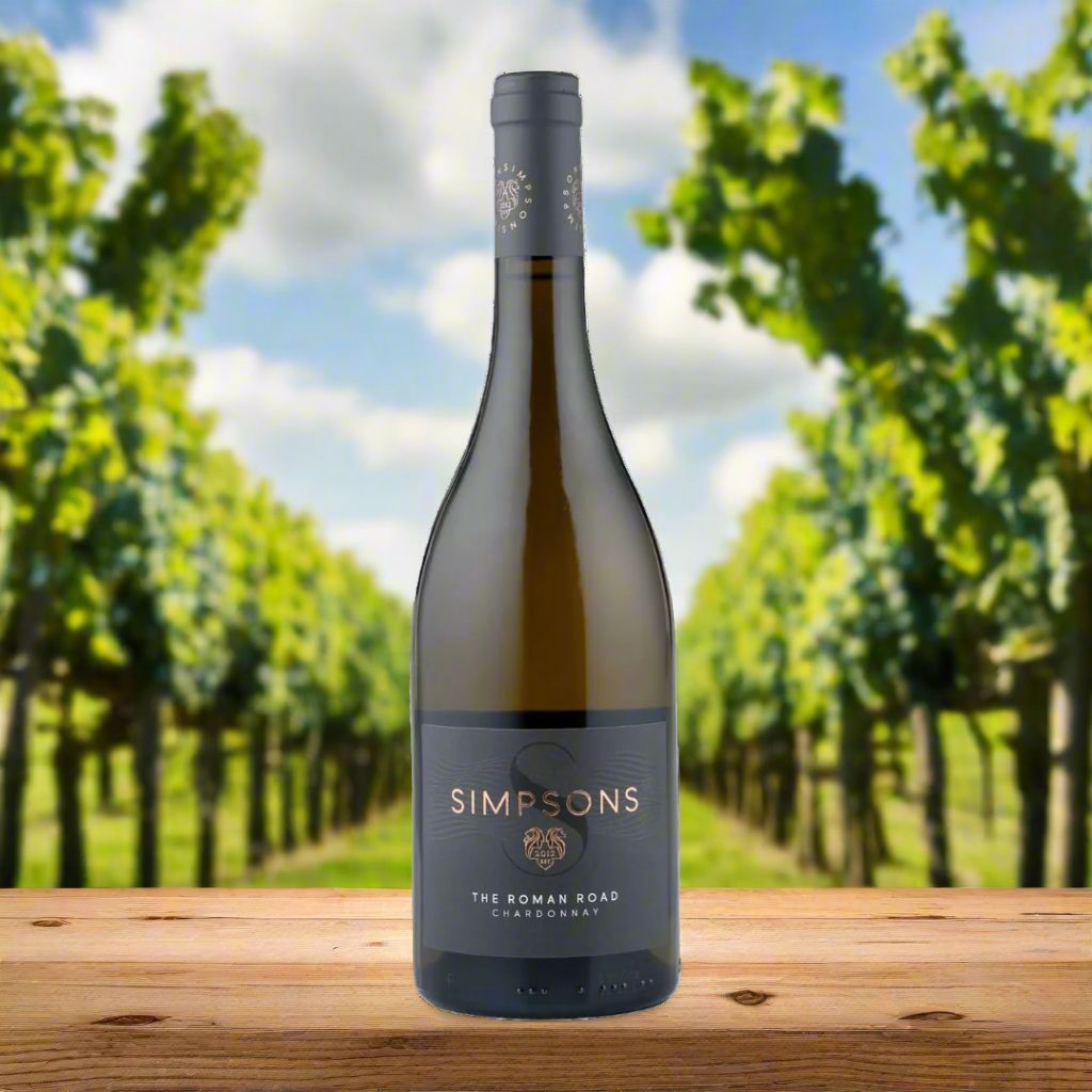 Simpsons 'The Roman Road,' Chardonnay Wine Bottle Simpsons 