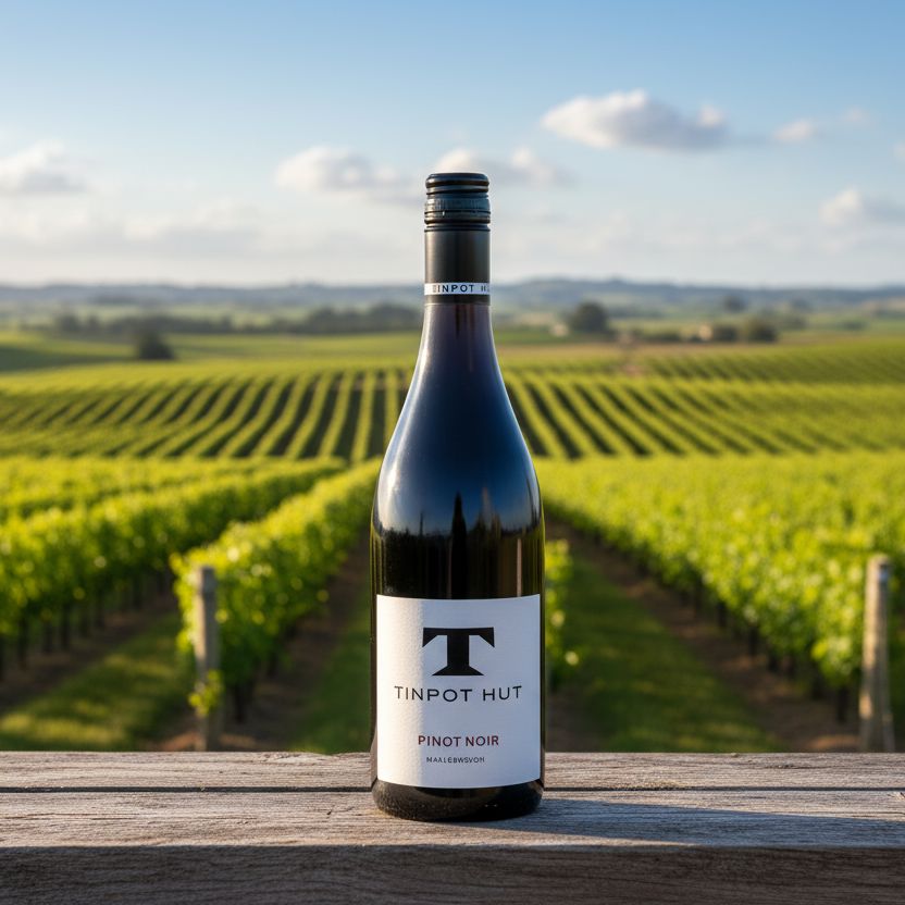 Tinpot Hut, Pinot Nor Wine Bottle Liberty Wines 