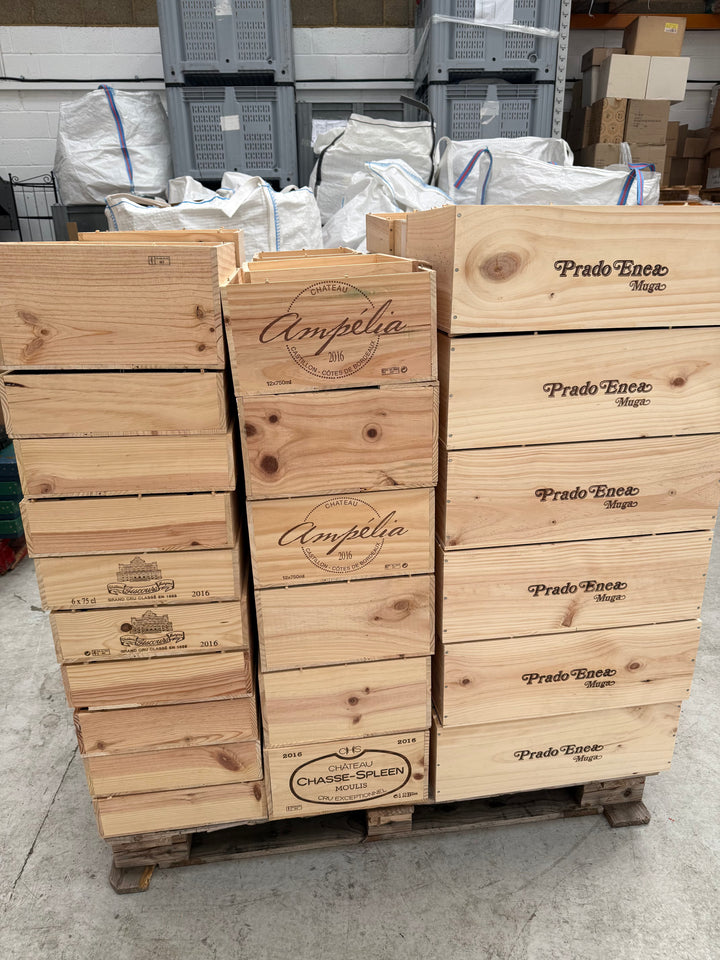 Traditional Wooden Wine Crate (Empty) The Online Wine Tasting Club 