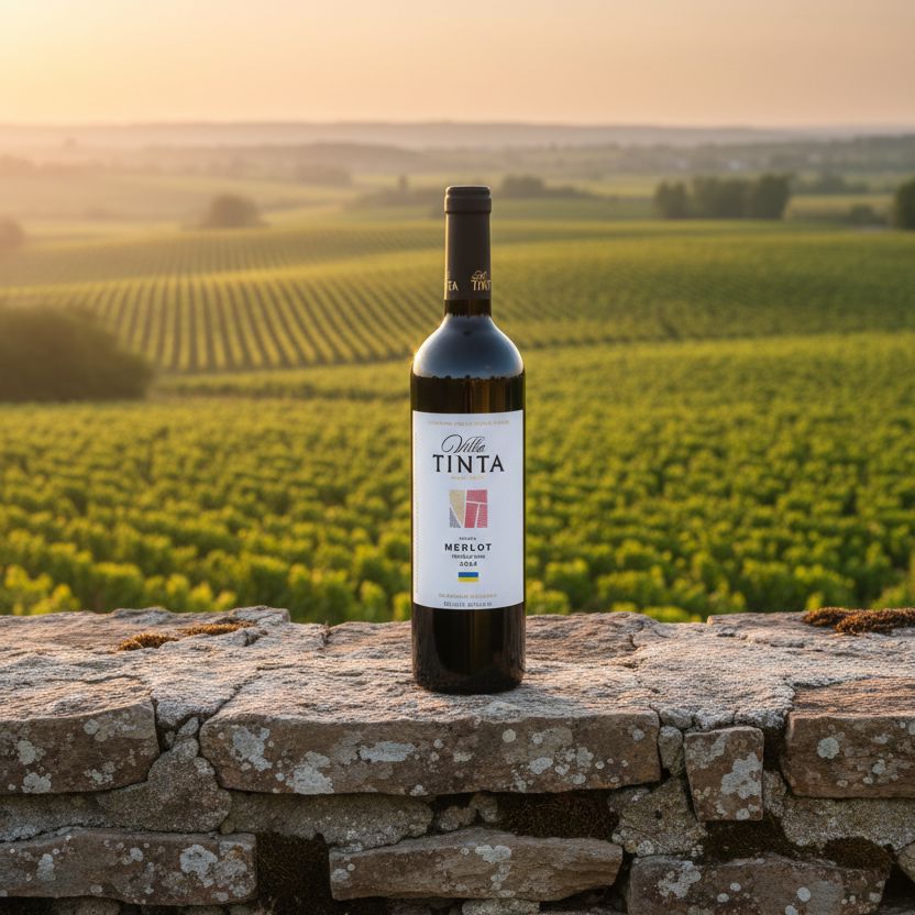 Villa Tinta, Merlot, Ukraine Wine Bottle The Online Wine Tasting Club 