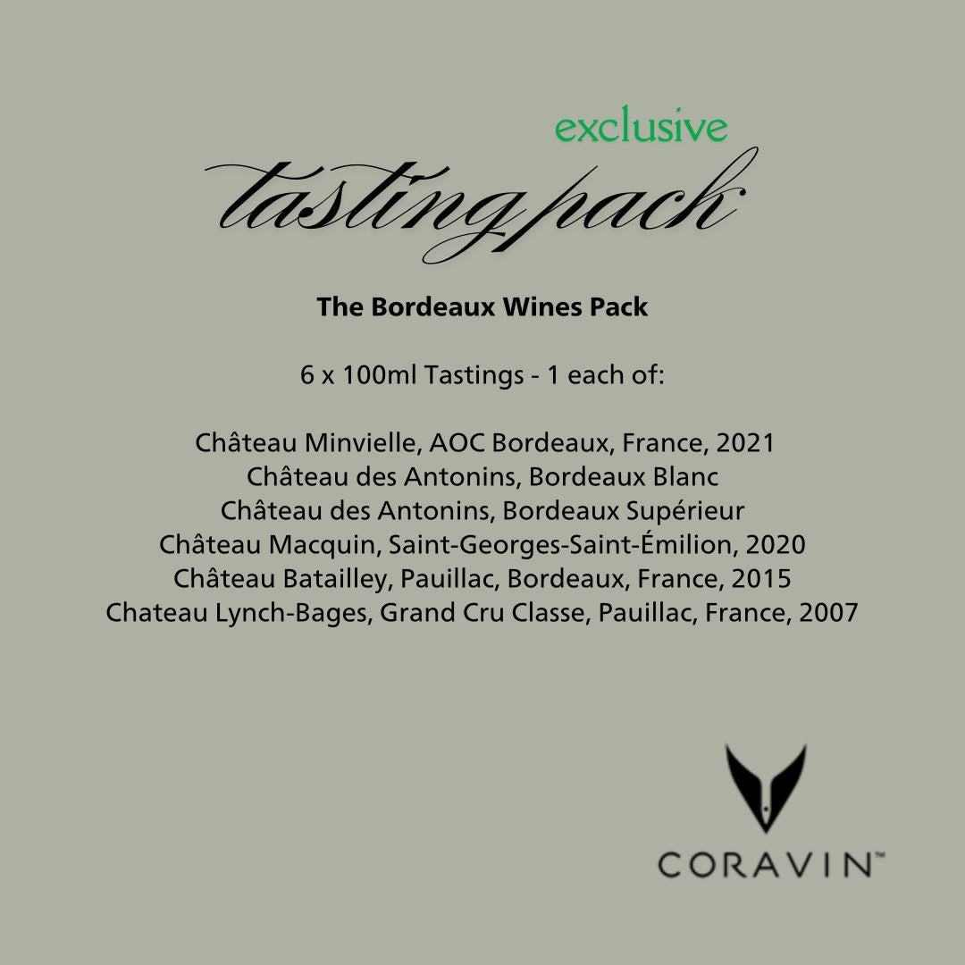 Wines of Bordeaux - Limited Edition Coravin Tasting Set Tasting pack Online Wine Tasting Club 