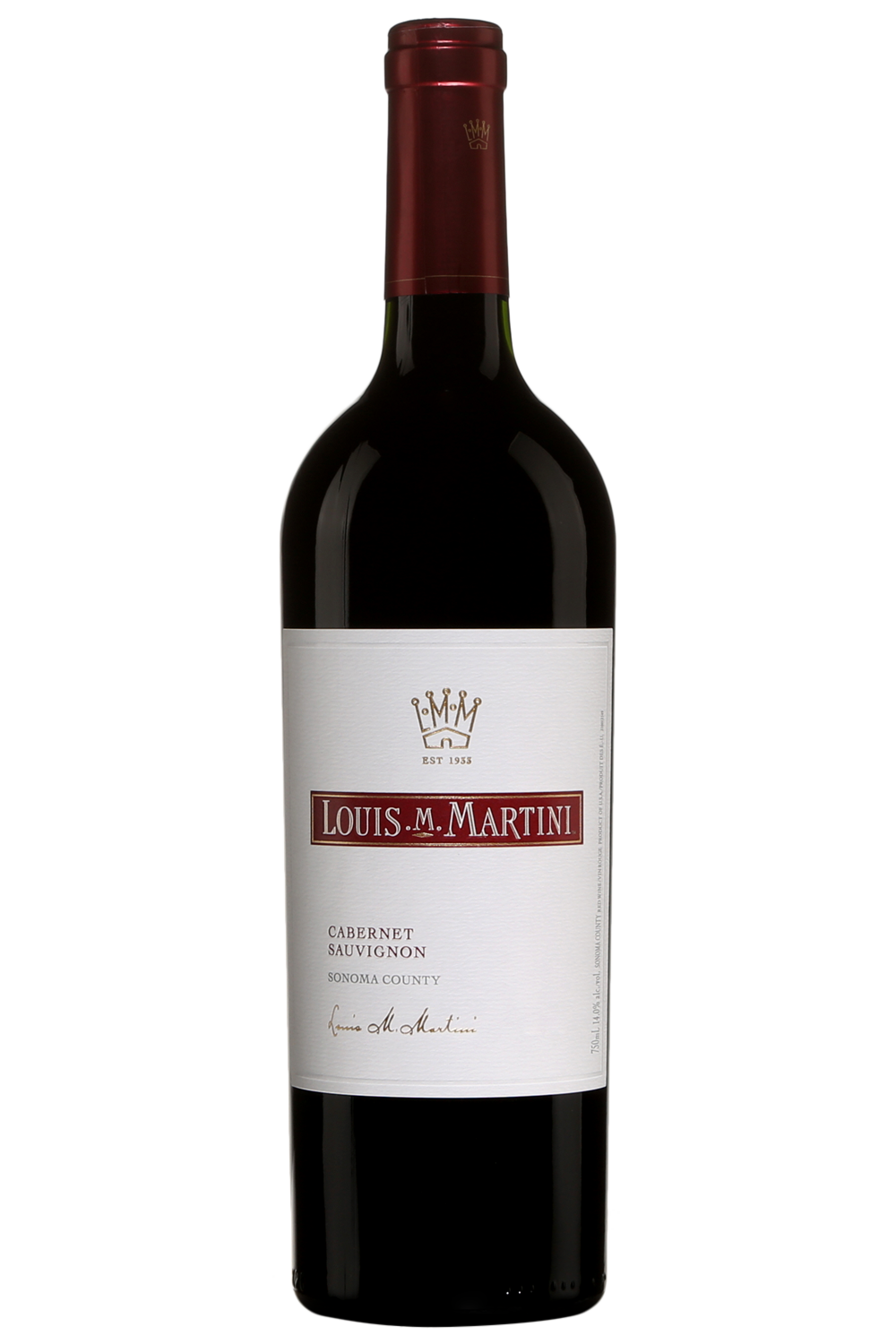 Louis M. Martini, Cabernet Sauvignon, Sonoma County, 2018 Wine Bottle Vineyard Cellars 