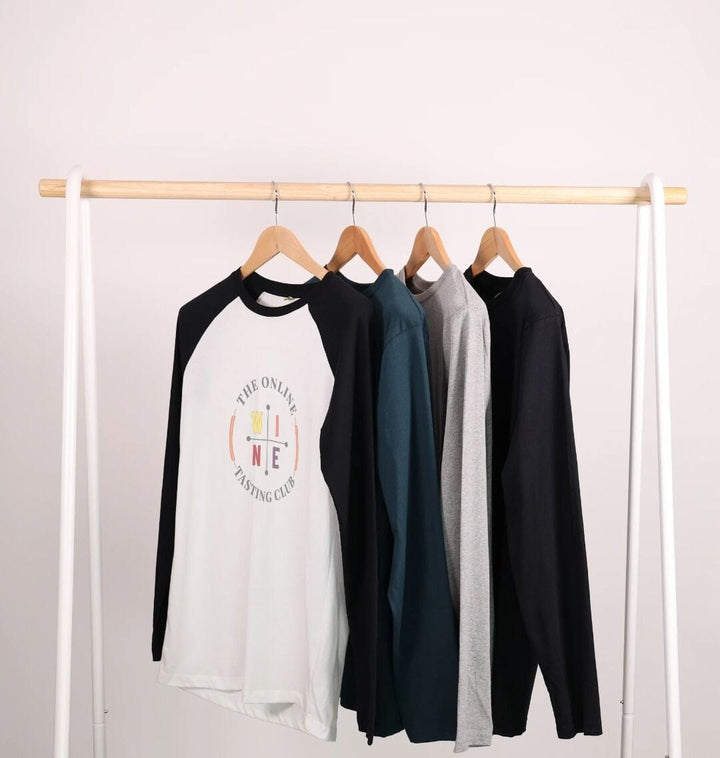 Online Wine Tasting Club Baseball -Tee Printed Baseball T-shirt Online Wine Tasting Club 