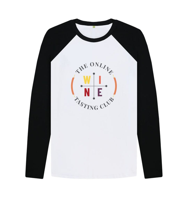 Online Wine Tasting Club Baseball -Tee Printed Baseball T-shirt Online Wine Tasting Club Black-White XS 